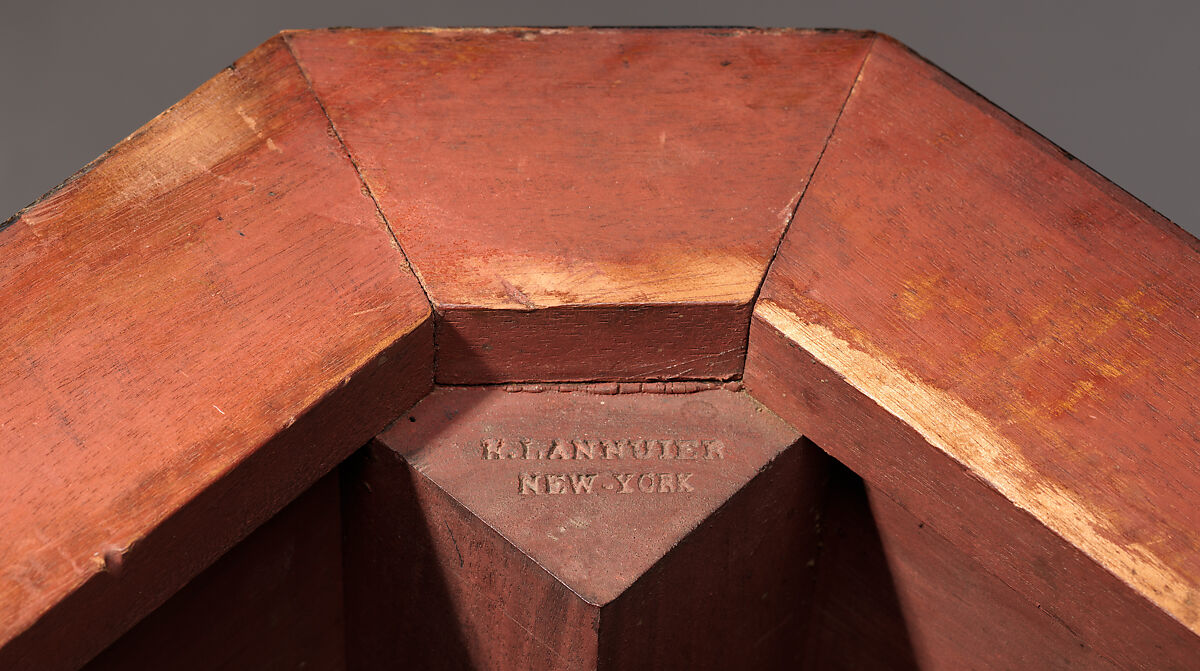 Pier Table, Charles-Honoré Lannuier (France 1779–1819 New York), Mahogany, mahogany veneer, pine, tulip poplar, maple, marble, gilded brass, die-stamped brass, plate glass, American