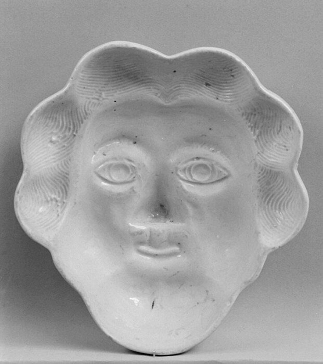 Pastry mold, Salt-glazed stoneware, British, Staffordshire 