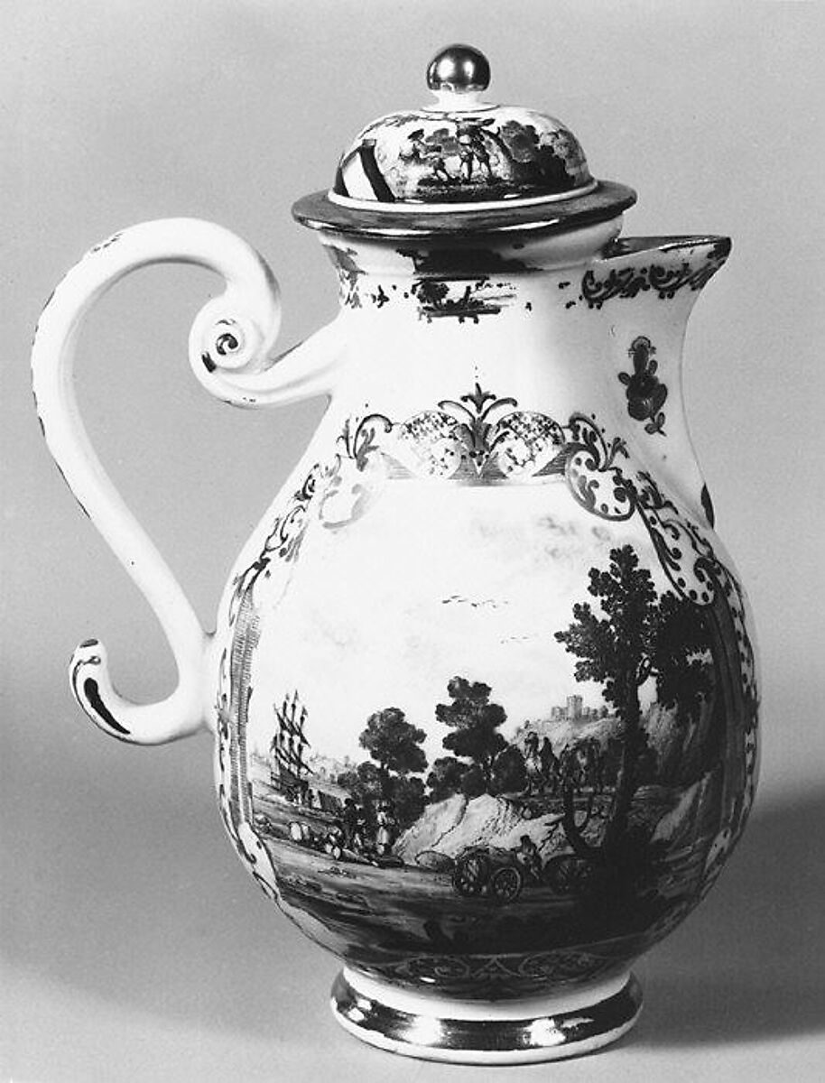 Coffeepot, Meissen Manufactory (German, 1710–present), Hard-paste porcelain, German, Meissen 