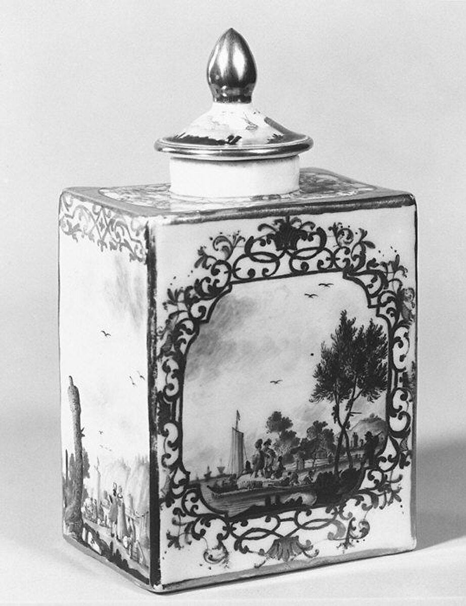 Tea caddy, Meissen Manufactory (German, 1710–present), Hard-paste porcelain, German, Meissen 