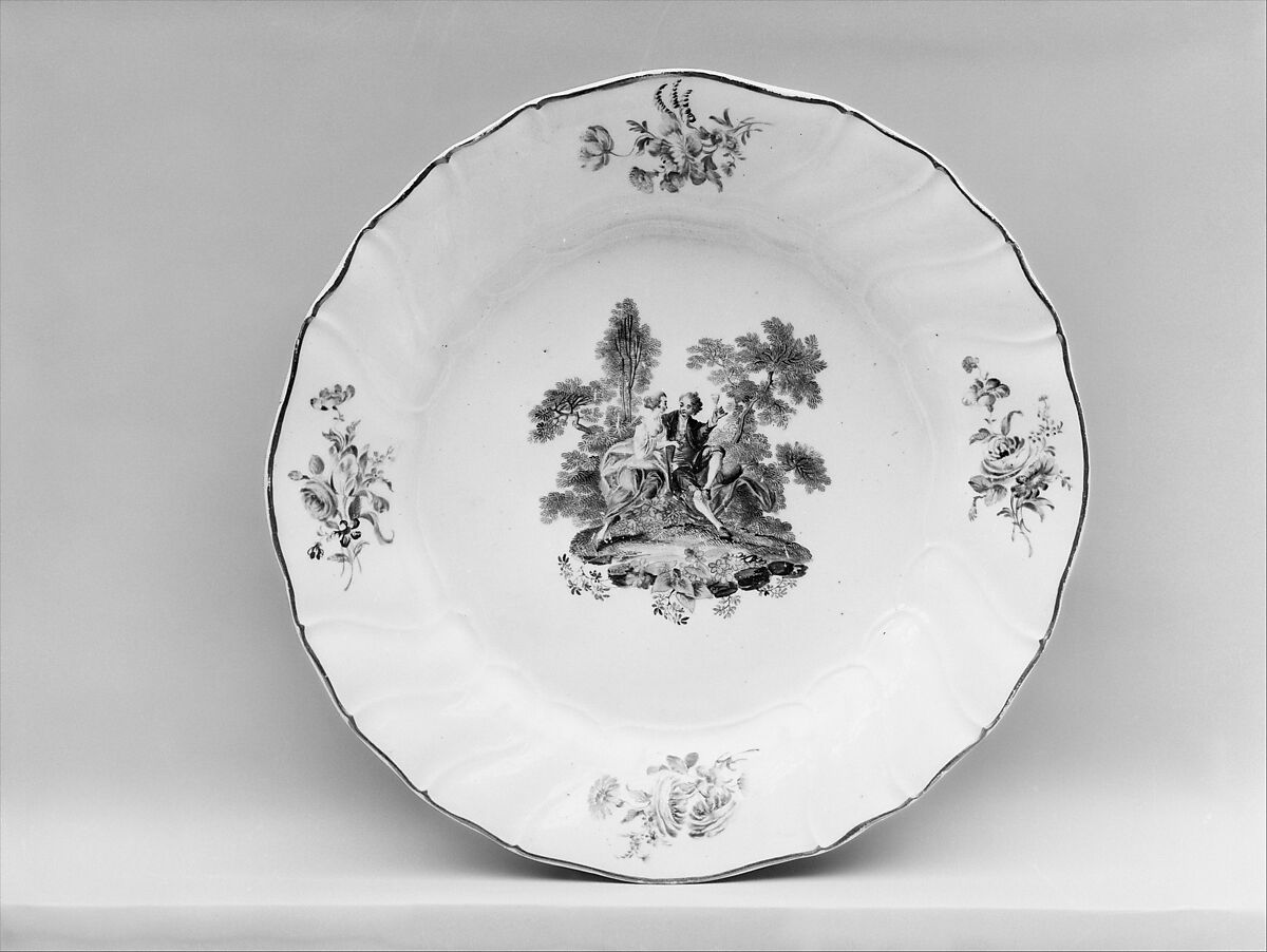 Plate (one of a pair), Tournai (Belgian, established ca. 1750), Soft-paste porcelain, Belgian, Tournai 