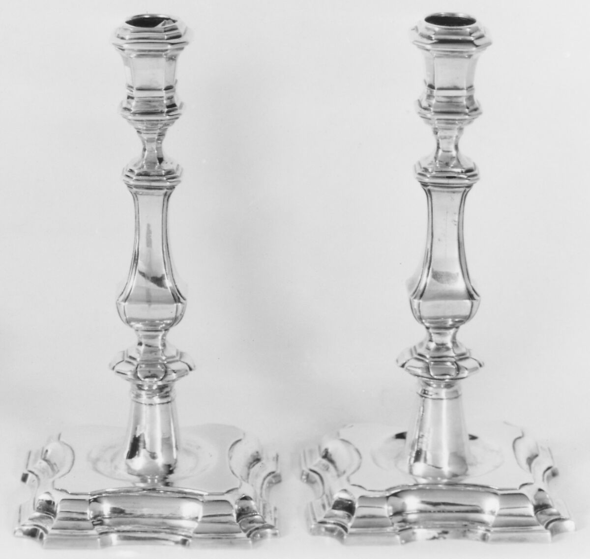 Candlestick (one of a pair), Jan Papinck, Silver, Dutch, Groningen 