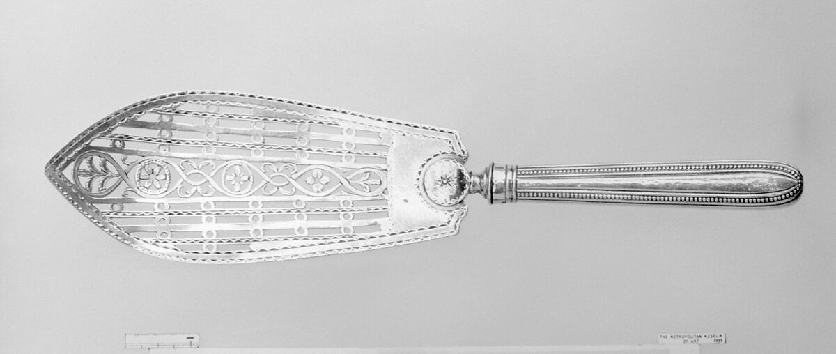 Cake server, William Plummer (entered 1755), Silver, British, London 