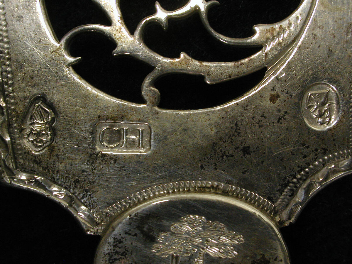 Fish slice, Christopher Haines, Silver and bone, Irish, Dublin