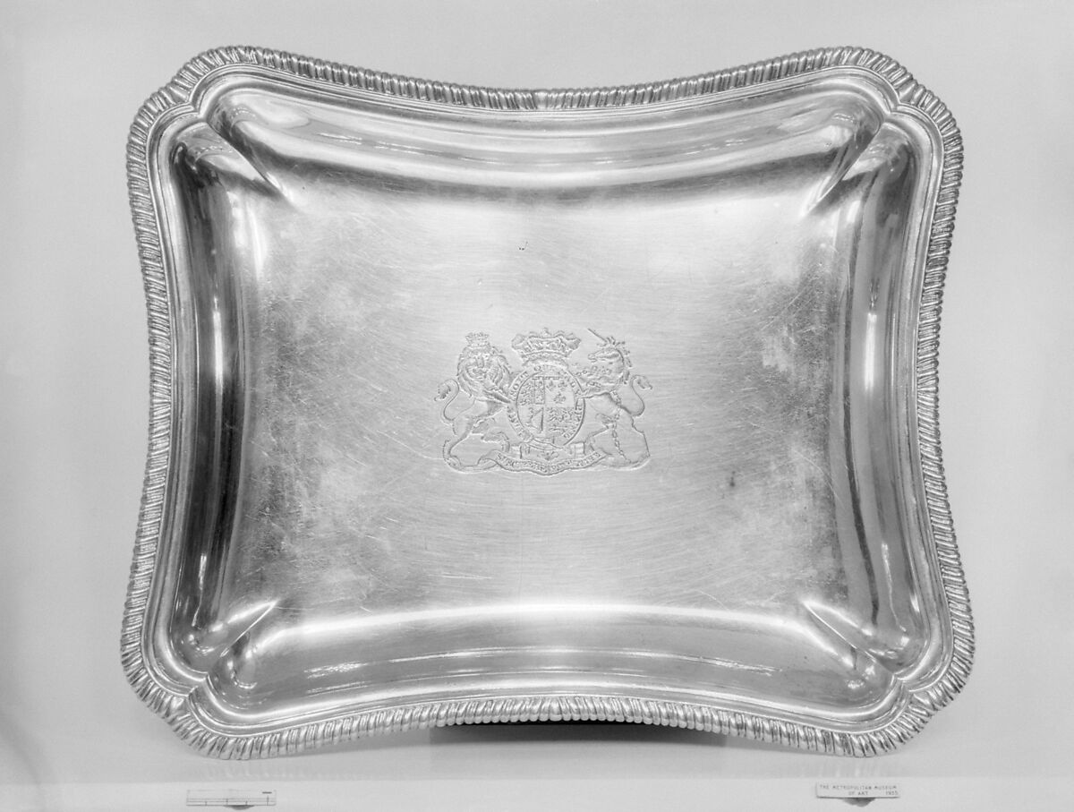 Compote dish, Thomas Heming (active 1745–73), Silver, British, London 