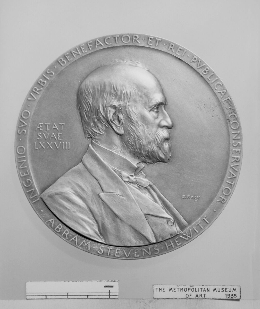 Abram Stevens Hewitt (1822–1903), Medalist: Louis-Oscar Roty (French, Paris 1846–1911 Paris), Silver, French 