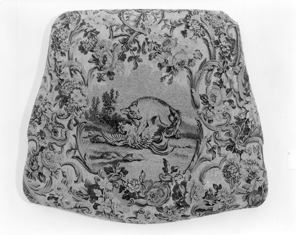 Armchair (part of a set), Frame by Nicolas-Quinibert Foliot (1706–1776, warden 1750/52), Carved and gilded beech; wool and silk tapestry, French, Paris