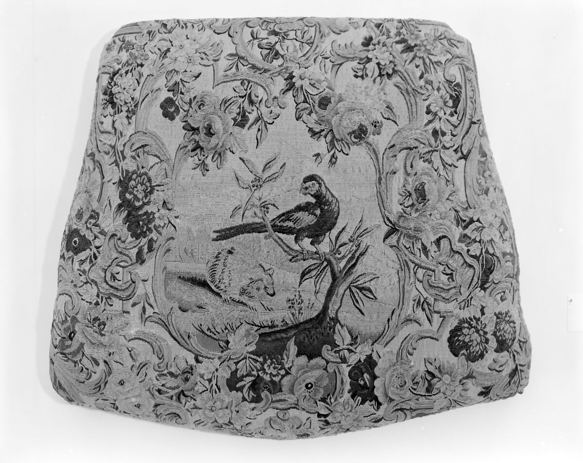 Armchair (part of a set), Frame by Nicolas-Quinibert Foliot (1706–1776, warden 1750/52), Carved and gilded beech; wool and silk tapestry, French, Paris