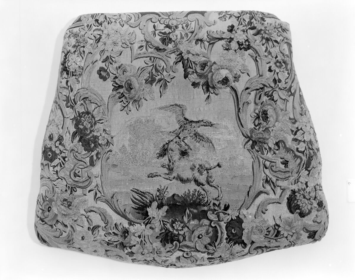 Armchair (part of a set), Frame by Nicolas-Quinibert Foliot (1706–1776, warden 1750/52), Carved and gilded beech; wool and silk tapestry, French, Paris