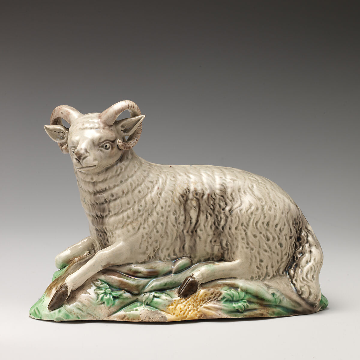 Ram, Probably by Ralph Wood the Younger (British, Burslem 1748–1795 Burslem), Lead-glazed earthenware, British, Burslem, Staffordshire 