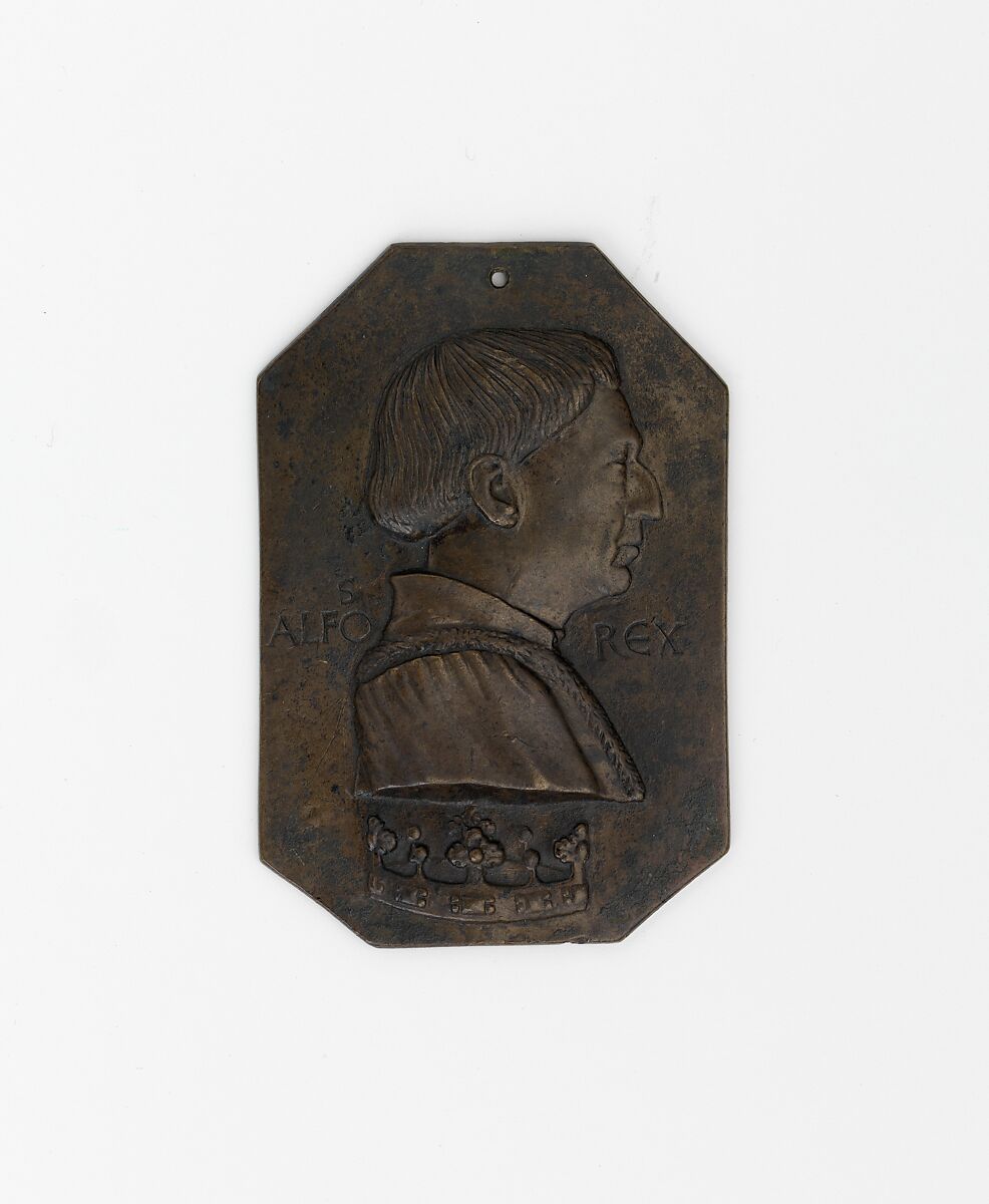 Alfonso V, King of Naples, Medalist: Pisanello (Antonio Pisano) (Italian, Pisa or Verona by 1395–1455), Bronze, olive-brown patina, Italian 
