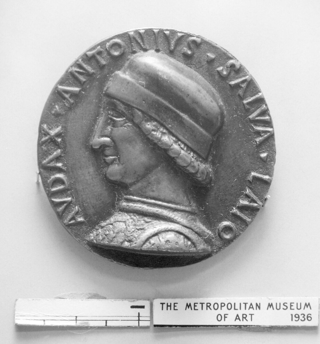 Antonio Salvalaio, Medalist: Petrecino of Florence (Italian, active second half 15th century), Bronze, olive brown patina, Italian 