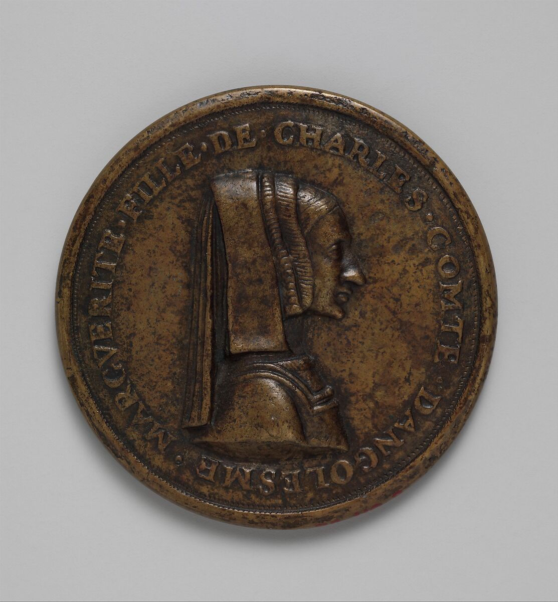 Louise of Savoy, Countess of Angoulême (1476–ca. 1531), Bronze, light olive brown patina, cast, French 