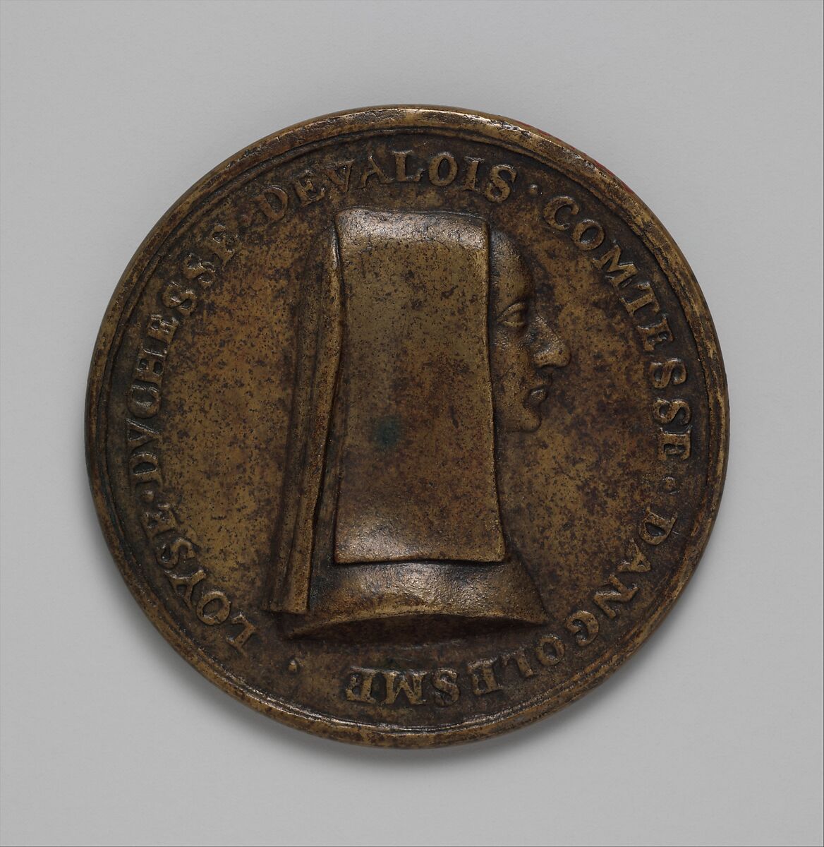 Louise of Savoy, Countess of Angoulême (1476–ca. 1531), Bronze, light olive brown patina, cast, French