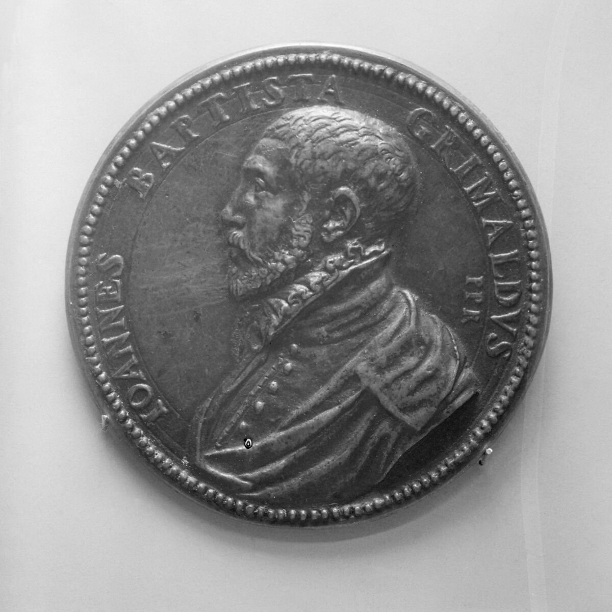 Giambattista Grimaldi, Medalist: Pietro Paolo Galeotti, Bronze, brown patina, cast, Italian 