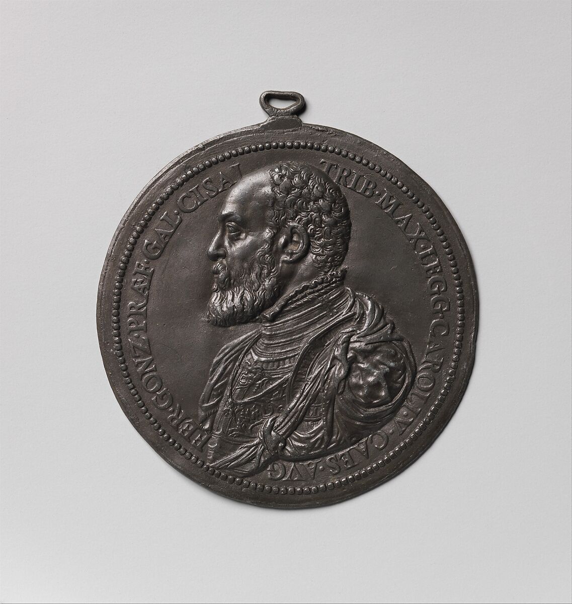 Ferrante Gonzaga, Count of Guastalla (1506–1557), Medalist: Leone Leoni (Italian, Menaggio ca. 1509–1590 Milan), Lead, Italian 