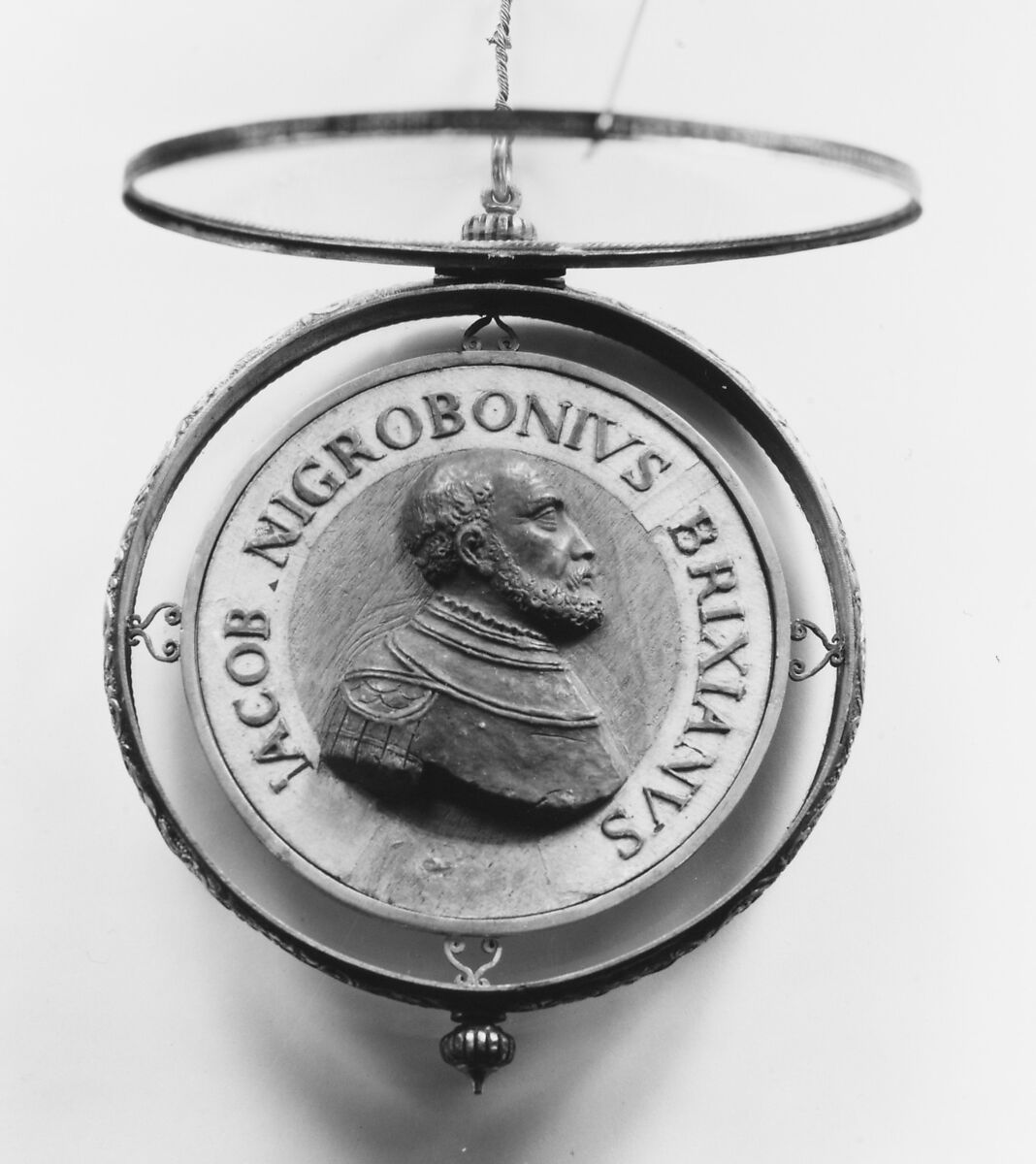 Giacomo Negroboni (da Valtrompia) of Brescia (d. 1527), Probably by Fra Giulio da Brescia, Wax on walnut (?), parchment, Italian, Venice