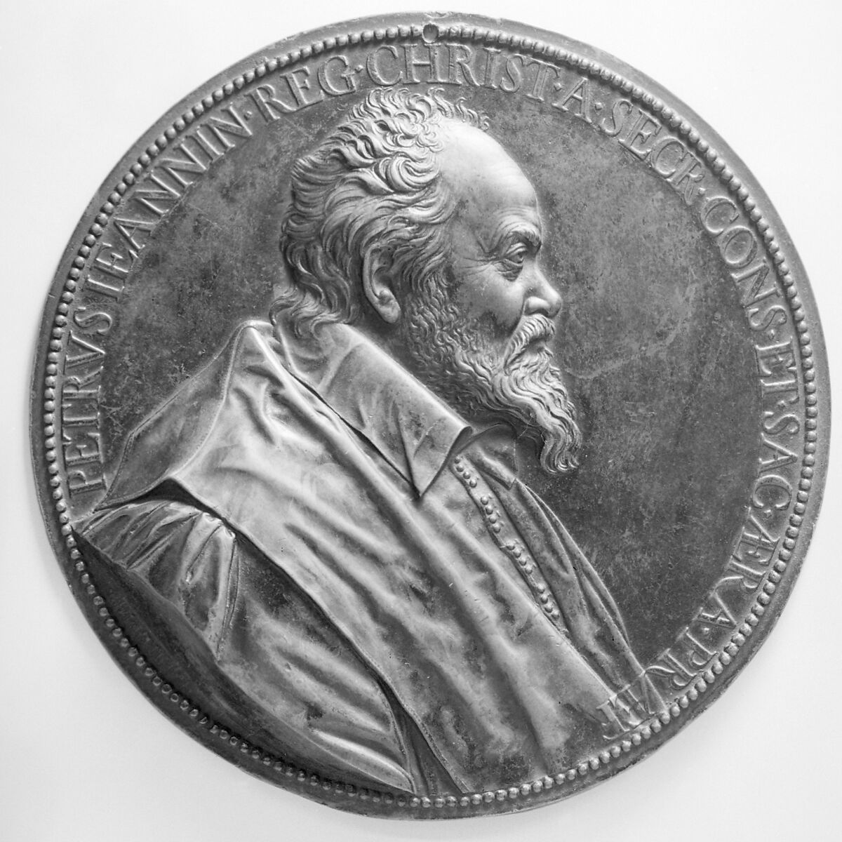 Pierre Jeannin (1540–1622), Medalist: Guillaume Dupré (French, 1579–1640), Bronze, brown patina, French, Paris 