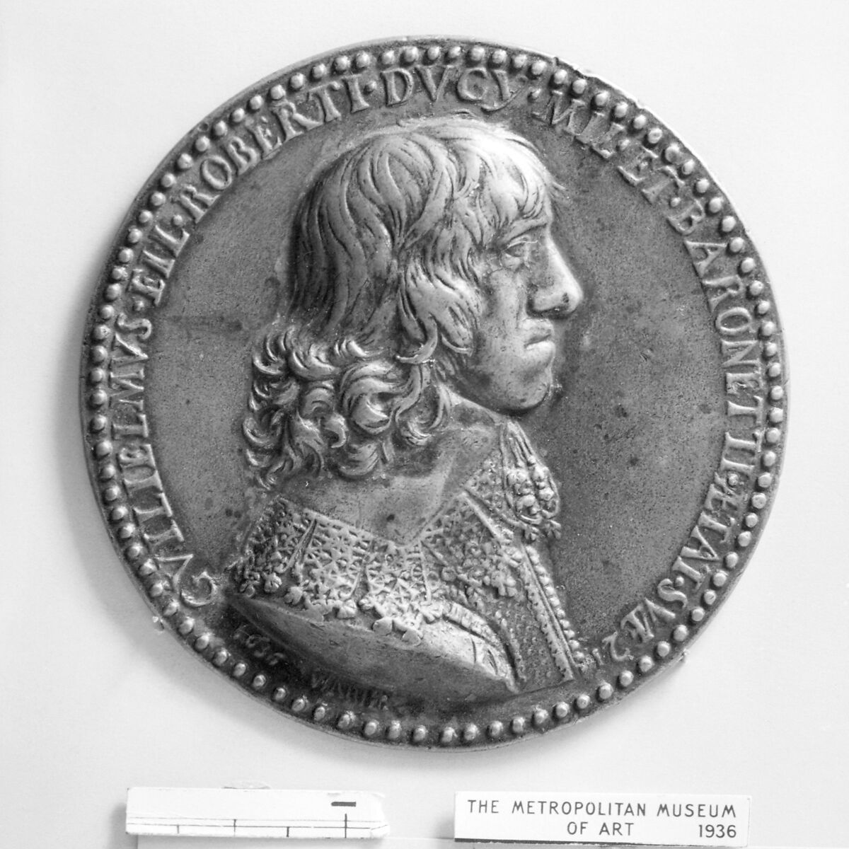 William Ducy, later Third Baronet and Viscount Downe (1615-1679), Medalist: Claude Varin (active 1630–54), Bronze, traces of gilding, French 