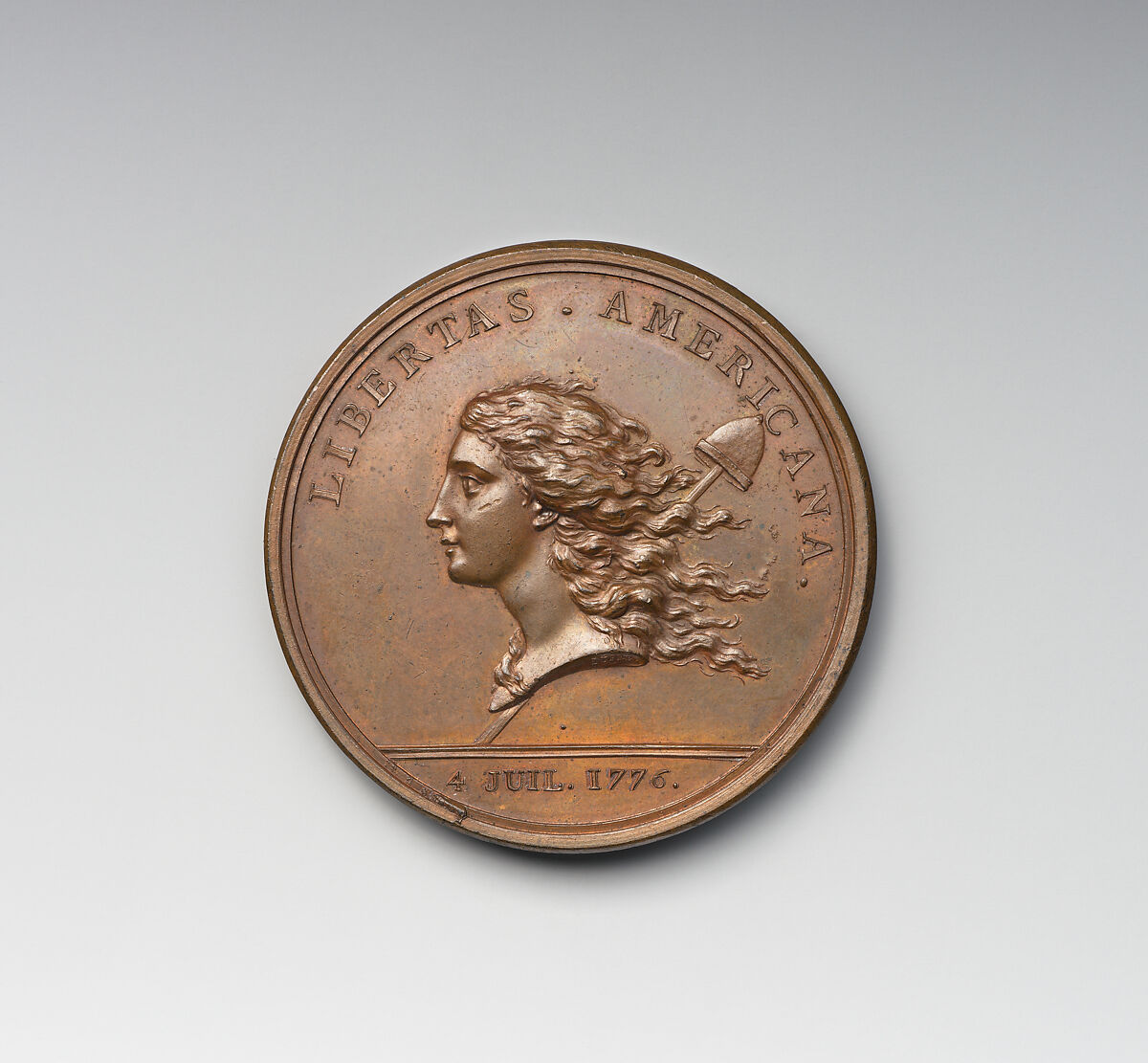 American Liberty, Augustin Dupré  French, Bronze, copper-brown patina, French