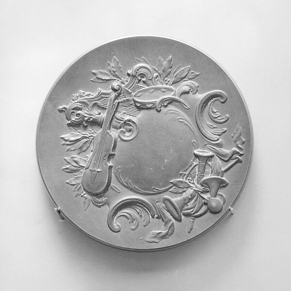 Music, Medalist: Adolphe Rivet (French, born Périgueux 1855), Bronze, struck, light brown patina, French