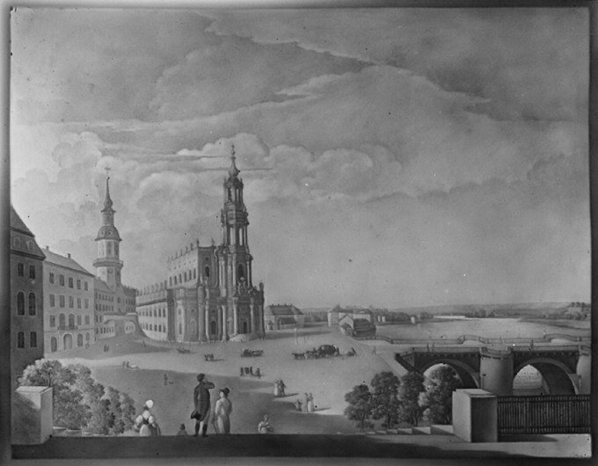 View of Dresden, Porcelain, German 