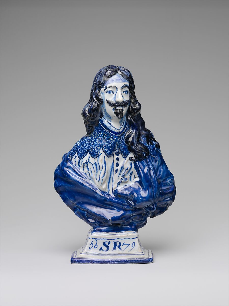 Charles I, Tin-glazed earthenware (delftware), British, Lambeth