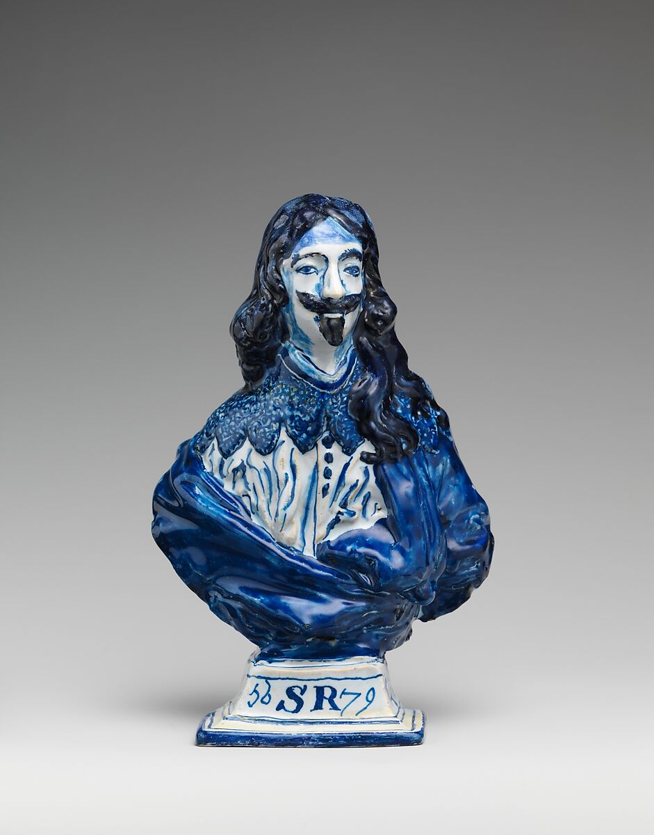 Charles I, Tin-glazed earthenware (delftware), British, Lambeth 