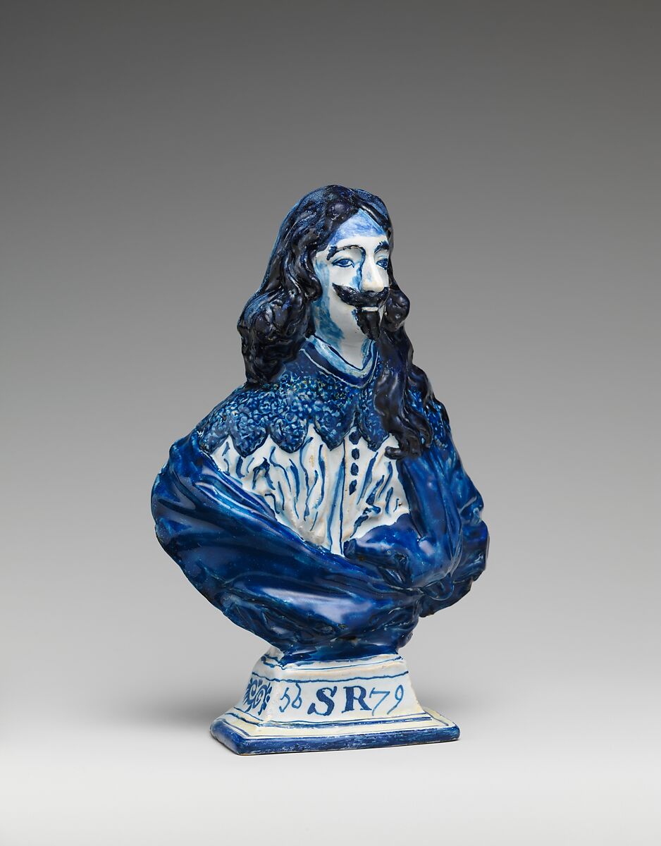 Charles I, Tin-glazed earthenware (delftware), British, Lambeth