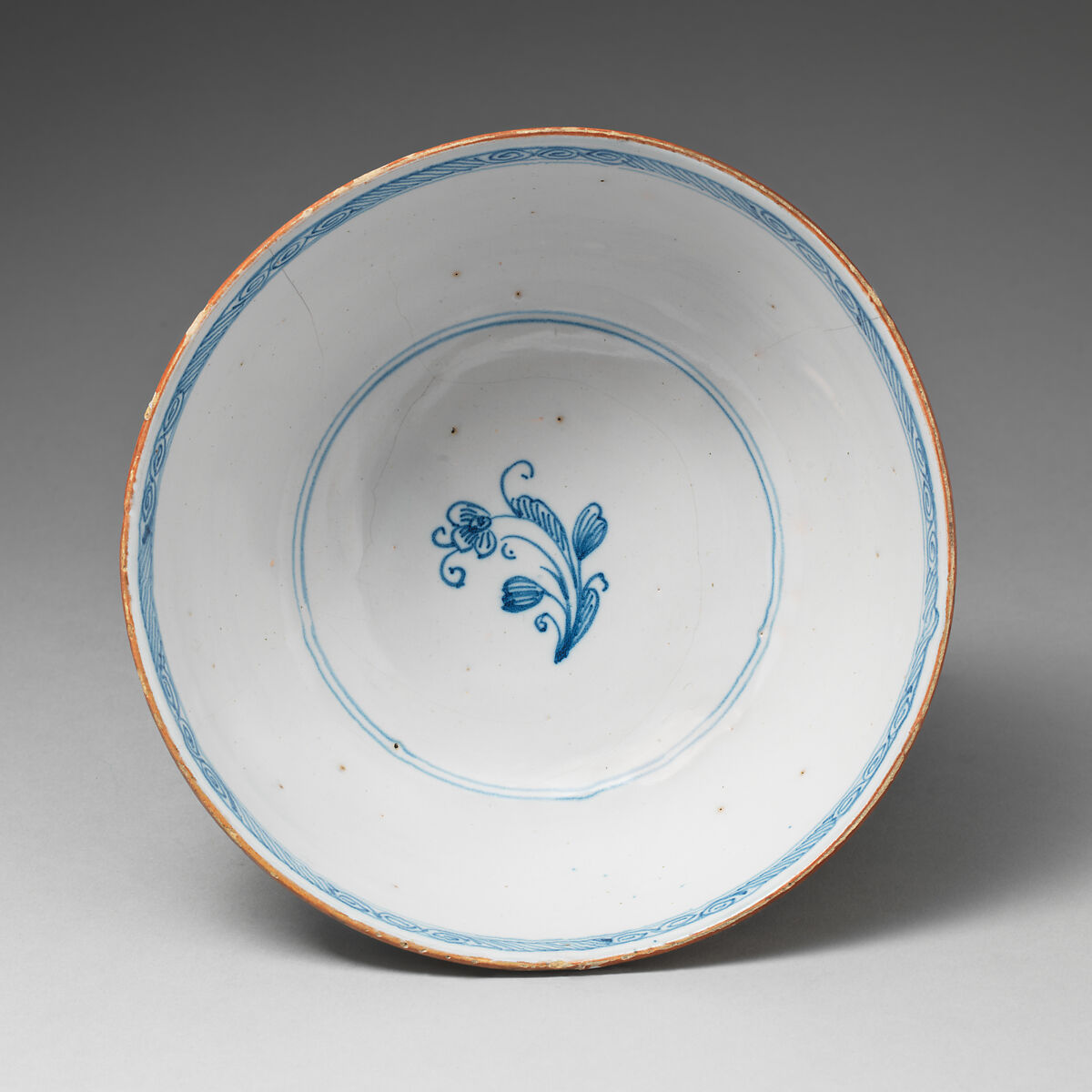 Bowl, Tin-glazed earthenware, British, Bristol