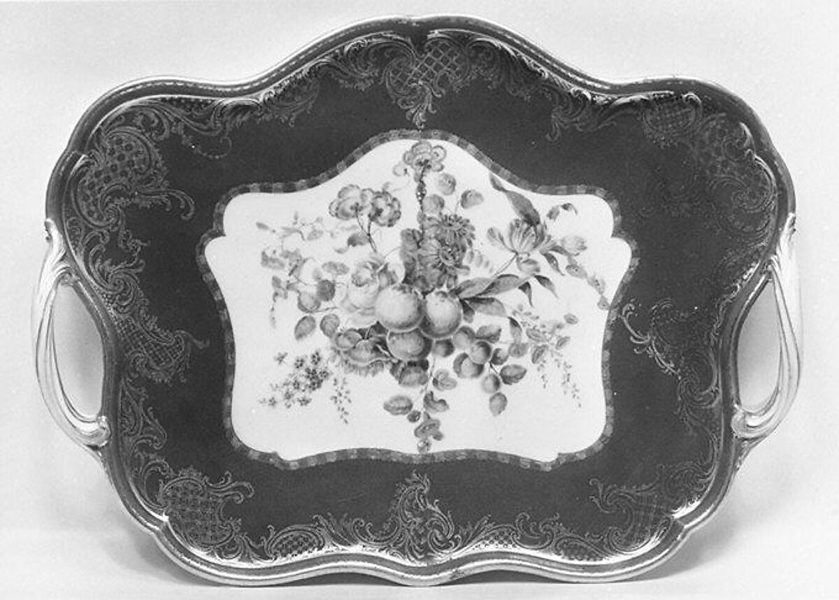 Tray (part of a service), Sèvres Manufactory (French, 1740–present), Soft-paste porcelain, French, Sèvres 