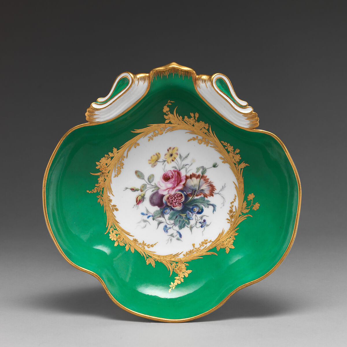 Fruit dish (compotier coquille) (one of four) (part of a service), Sèvres Manufactory (French, 1740–present), Soft-paste porcelain, French, Sèvres 