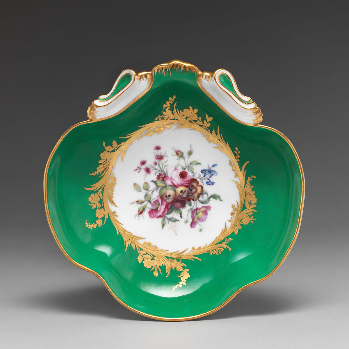 Fruit dish (compotier coquille) (one of four) (part of a service), Sèvres Manufactory (French, 1740–present), Soft-paste porcelain, French, Sèvres 