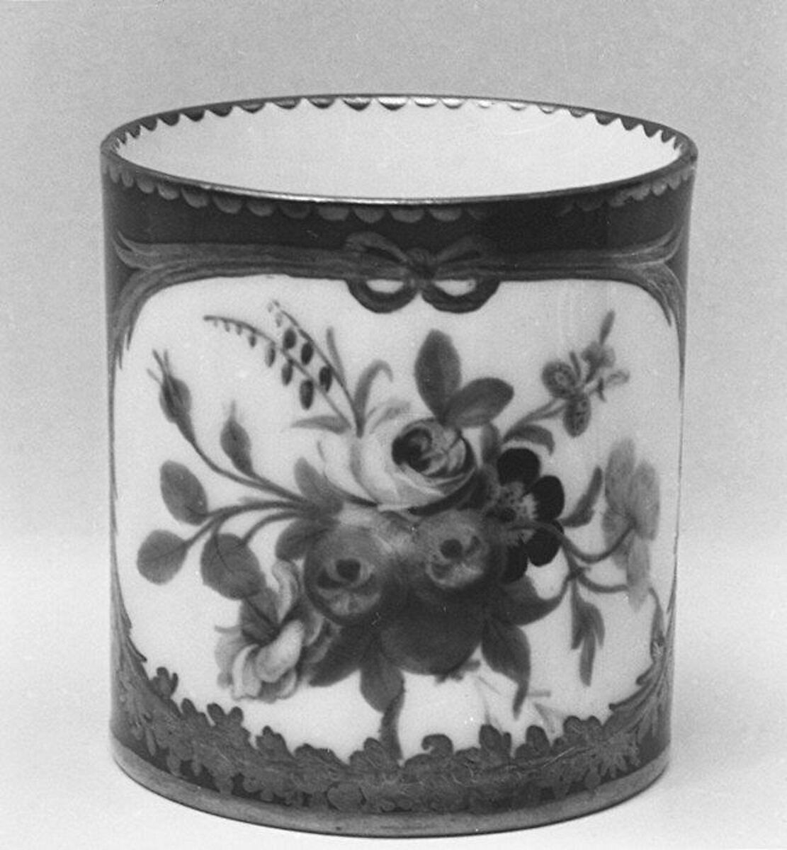 Cup (gobelet litron) (one of nine) (part of a service), Sèvres Manufactory (French, 1740–present), Soft-paste porcelain, French, Sèvres 