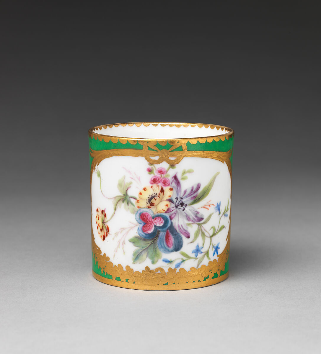 Cup (gobelet litron) (one of nine) (part of a service), Sèvres Manufactory (French, 1740–present), Soft-paste porcelain, French, Sèvres