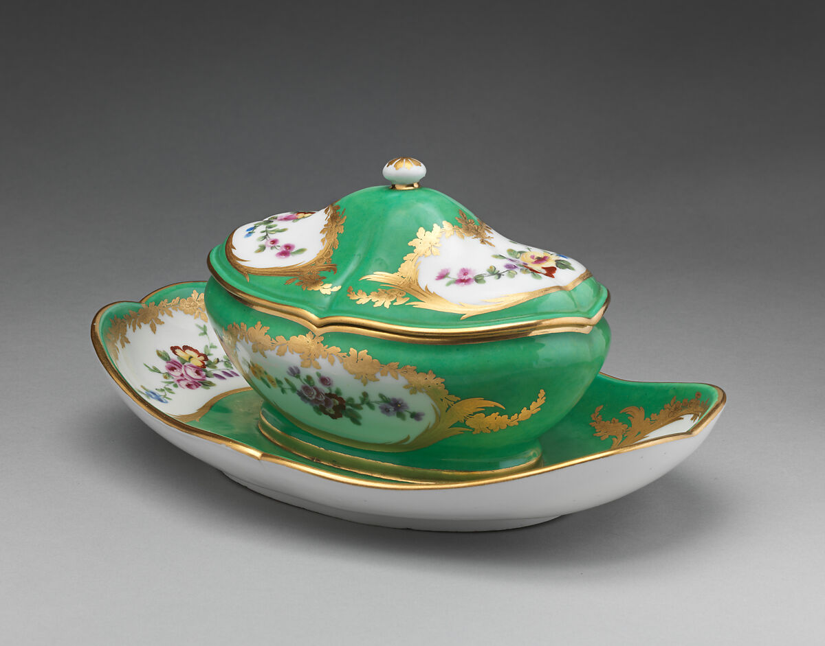 Sugar bowl (one of four) (part of a service), Sèvres Manufactory (French, 1740–present), Soft-paste porcelain, French, Sèvres