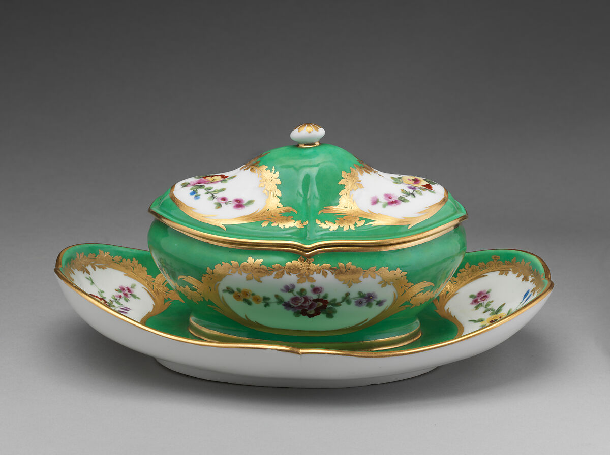 Sugar bowl (one of four) (part of a service), Sèvres Manufactory (French, 1740–present), Soft-paste porcelain, French, Sèvres 