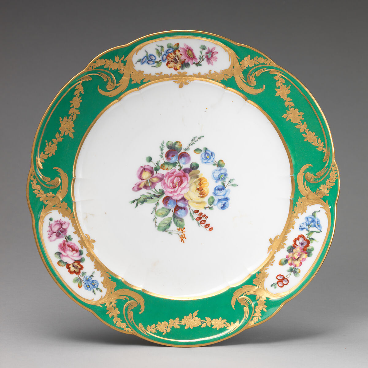 Plate (part of a service), Sèvres Manufactory (French, 1740–present), Soft-paste porcelain, French, Sèvres 