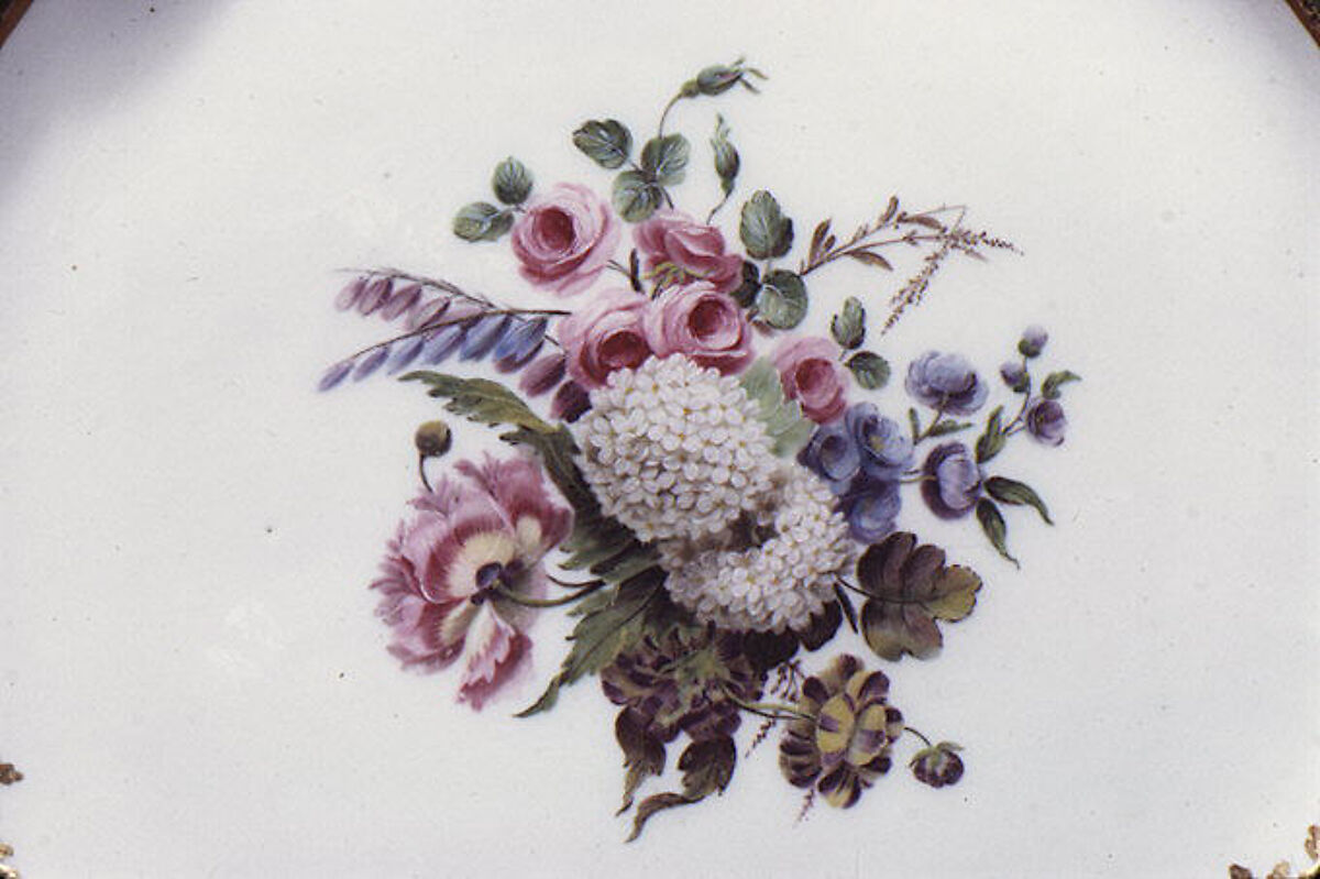 Plate (assiette à palmes) (1 of 102) (part of a service), Sèvres Manufactory (French, 1740–present), Soft-paste porcelain, French, Sèvres