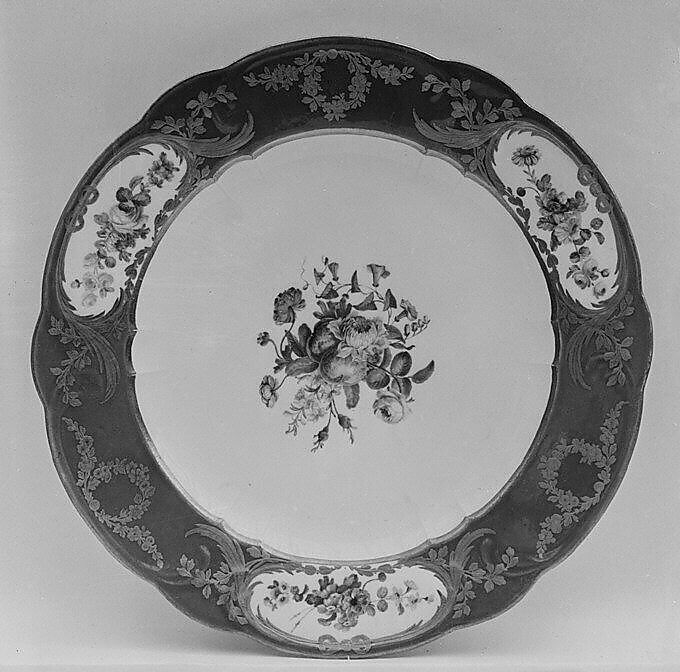 Plate (part of a service), Sèvres Manufactory (French, 1740–present), Soft-paste porcelain, French, Sèvres 