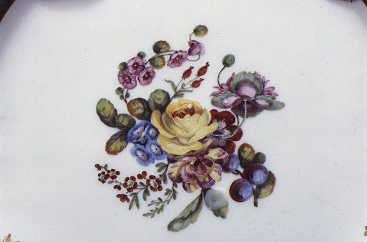 Plate (assiette à palmes) (1 of 102) (part of a service), Sèvres Manufactory (French, 1740–present), Soft-paste porcelain, French, Sèvres