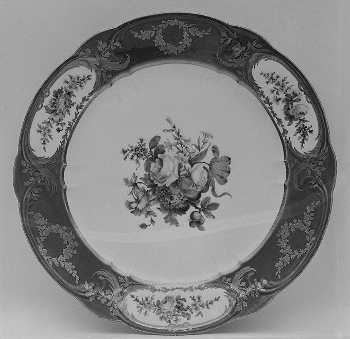 Plate (part of a service), Sèvres Manufactory (French, 1740–present), Soft-paste porcelain, French, Sèvres 