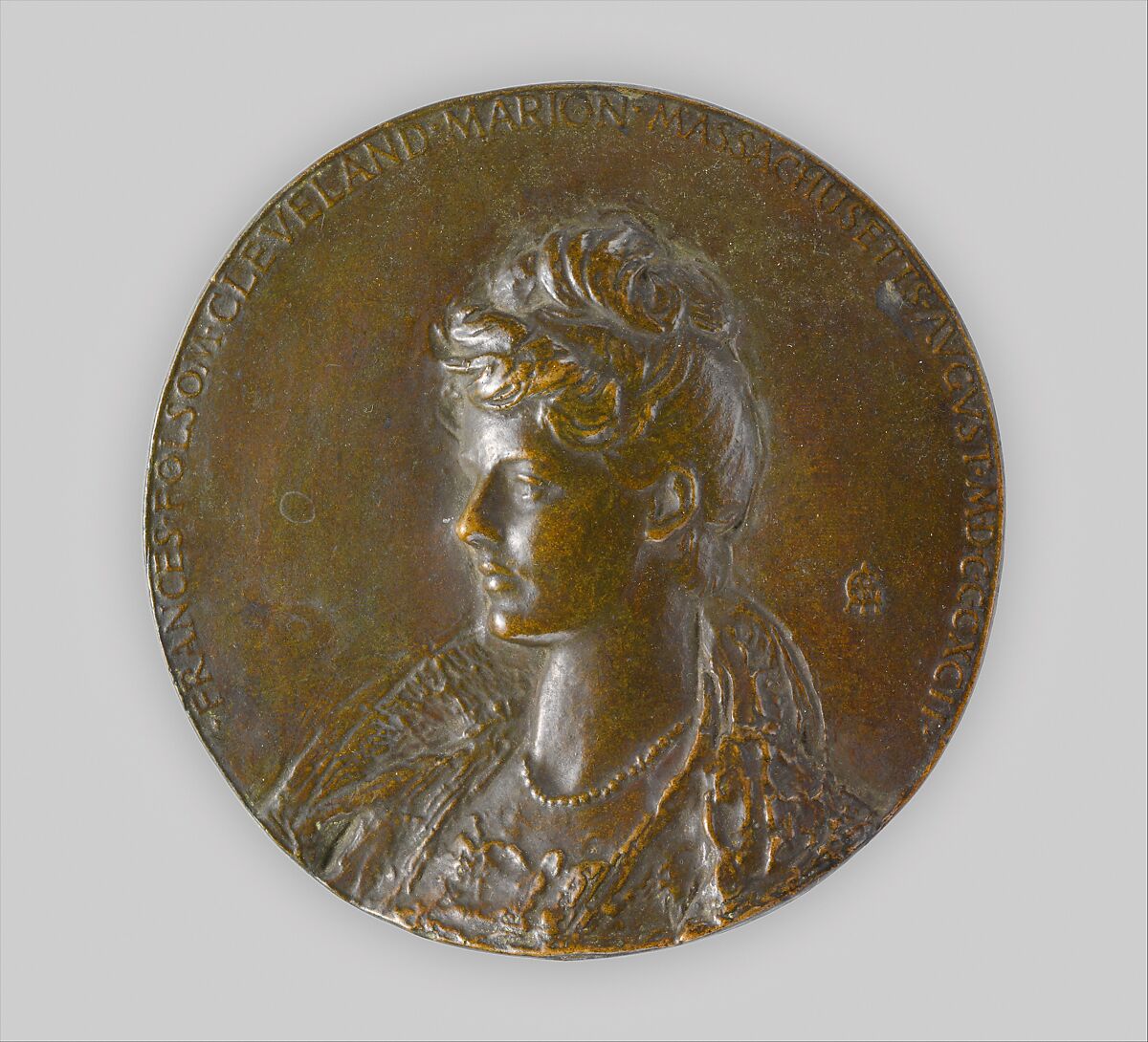 Frances Folsom Cleveland, Augustus Saint-Gaudens (American, Dublin 1848–1907 Cornish, New Hampshire), Bronze 