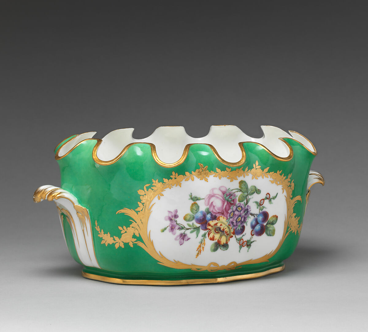 Monteith (Seau crennelé) (part of a service), Sèvres Manufactory (French, 1740–present), Soft-paste porcelain, French, Sèvres