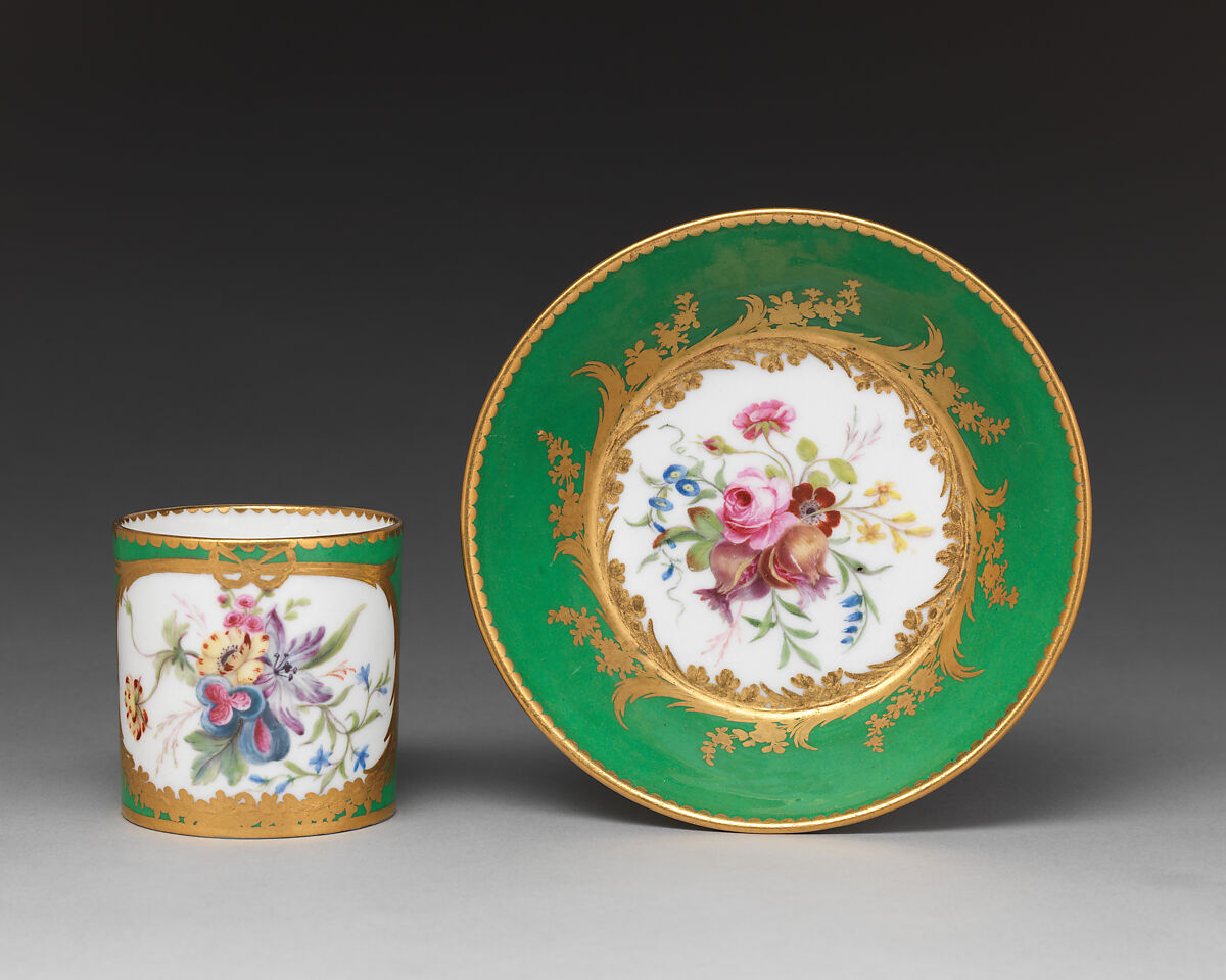 Saucer (one of nine) (part of a service), Sèvres Manufactory (French, 1740–present), Soft-paste porcelain, French, Sèvres