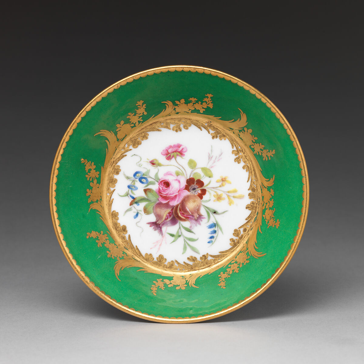 Saucer (one of nine) (part of a service), Sèvres Manufactory (French, 1740–present), Soft-paste porcelain, French, Sèvres 