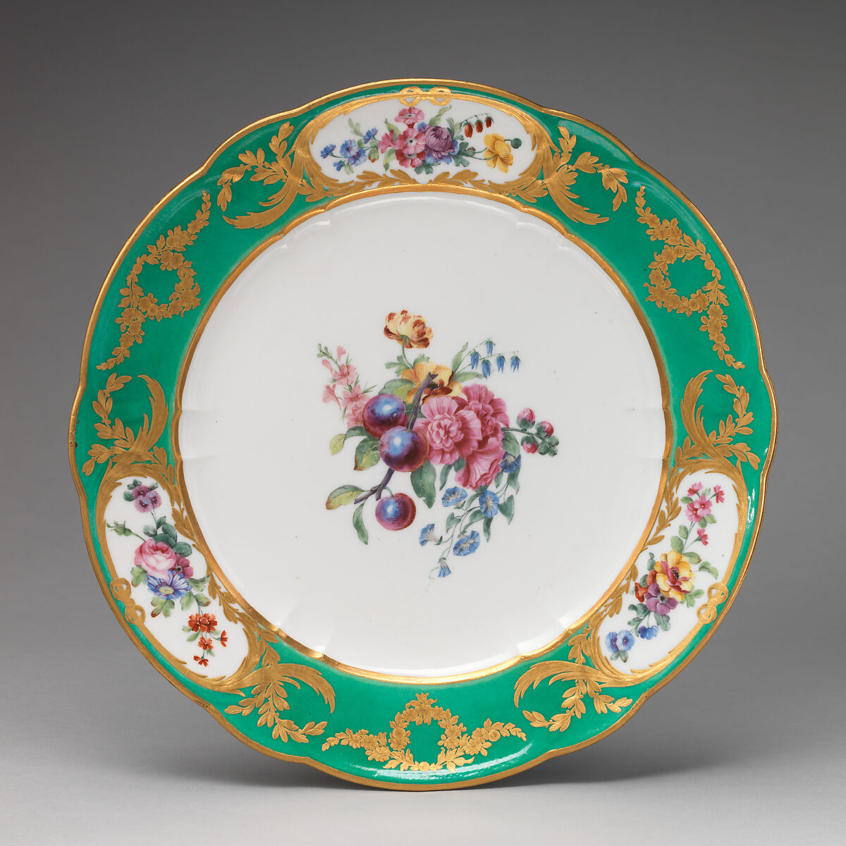 Plate (part of a service), Sèvres Manufactory (French, 1740–present), Soft-paste porcelain, French, Sèvres 