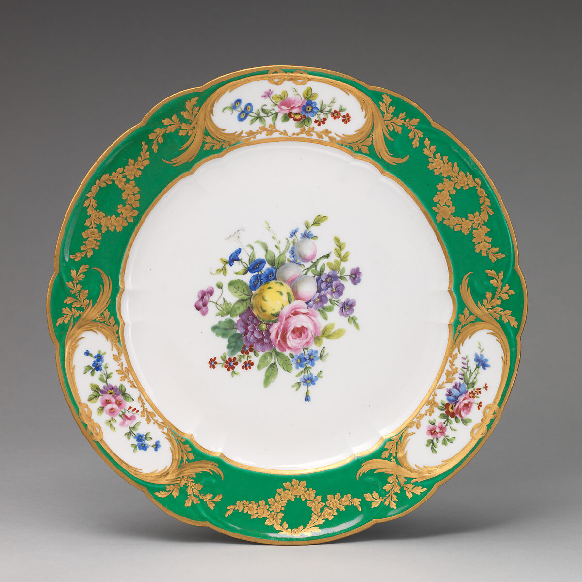 Plate (part of a service), Sèvres Manufactory (French, 1740–present), Soft-paste porcelain, French, Sèvres 