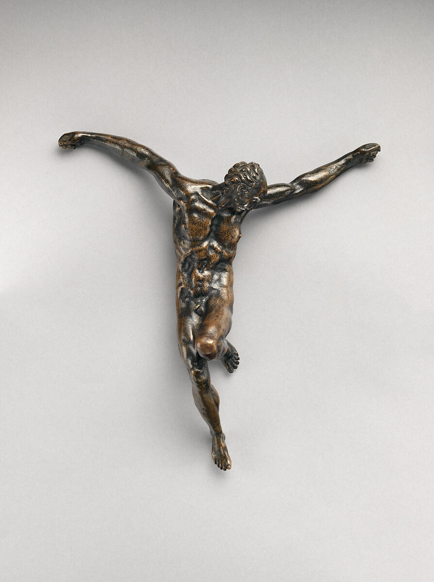 Christ and the Two Thieves Crucified, Followers of Michelangelo Buonarroti (Italian, Caprese 1475–1564 Rome), Bronze, Italian, probably Rome