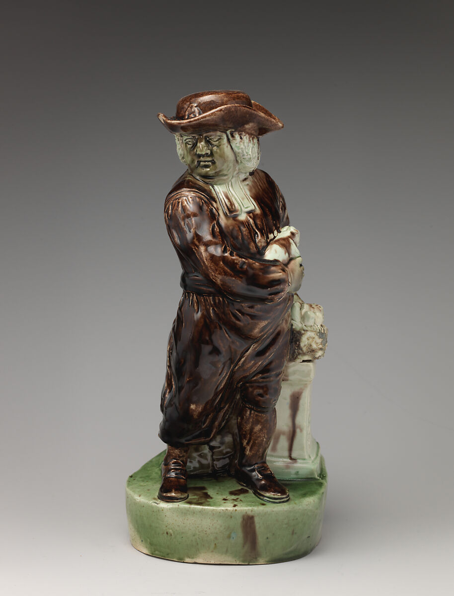 The Parson (part of a "Tithe Pig" group), Ralph Wood the Younger (British, Burslem 1748–1795 Burslem), Lead-glazed earthenware, British, Burslem, Staffordshire 